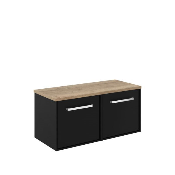 Crosswater Infinity 1000 Double Drawer Wall Hung Vanity Unit With Worktop