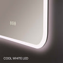 crosswater svelte led illuminated bathroom mirror cool white led