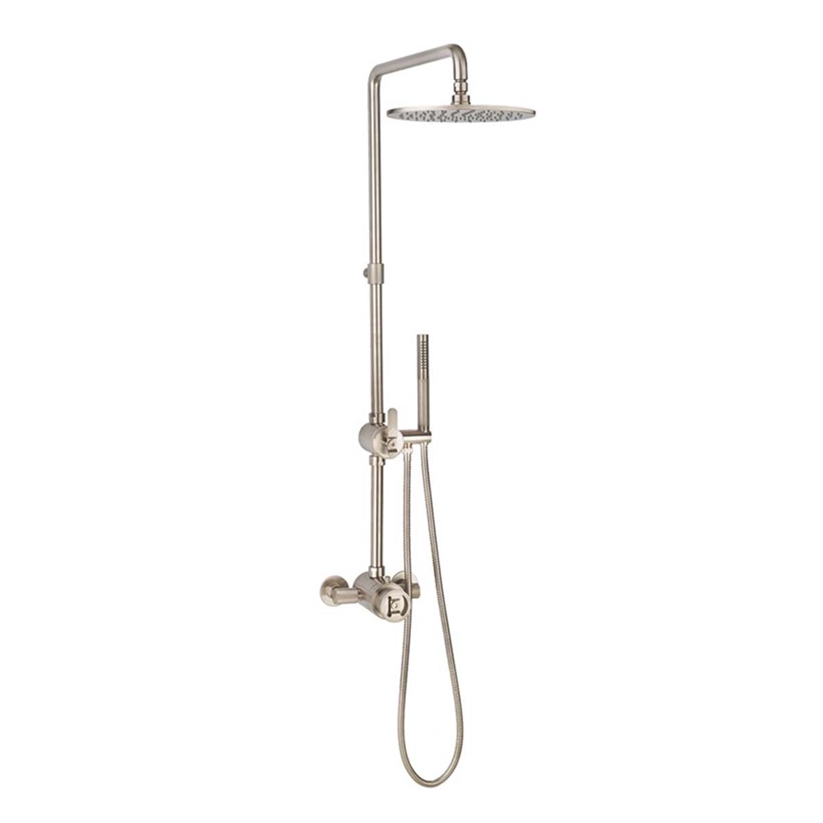 crosswater union thermostatic multifunction shower kit brushed nickel