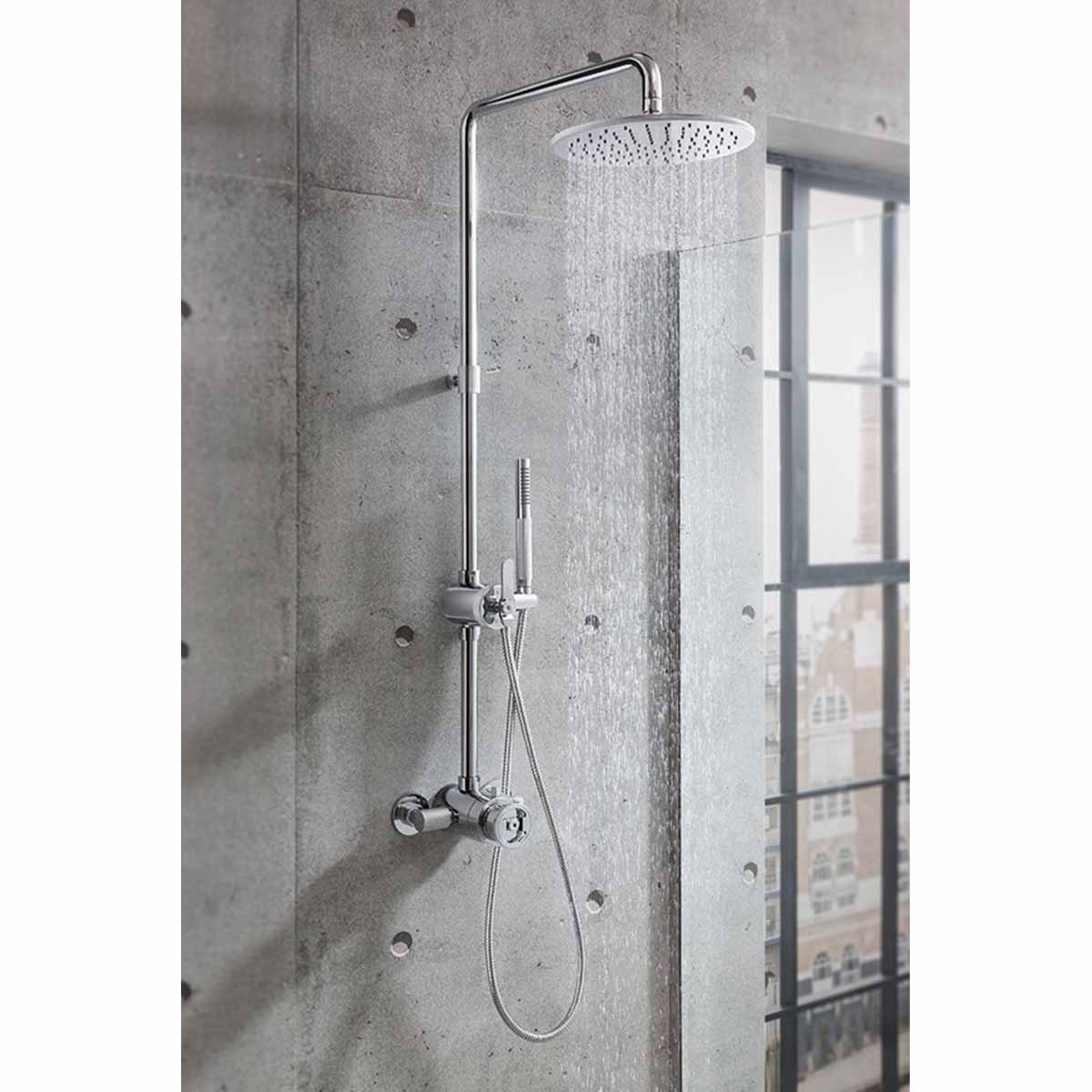 crosswater union thermostatic multifunction shower kit chrome lifestyle