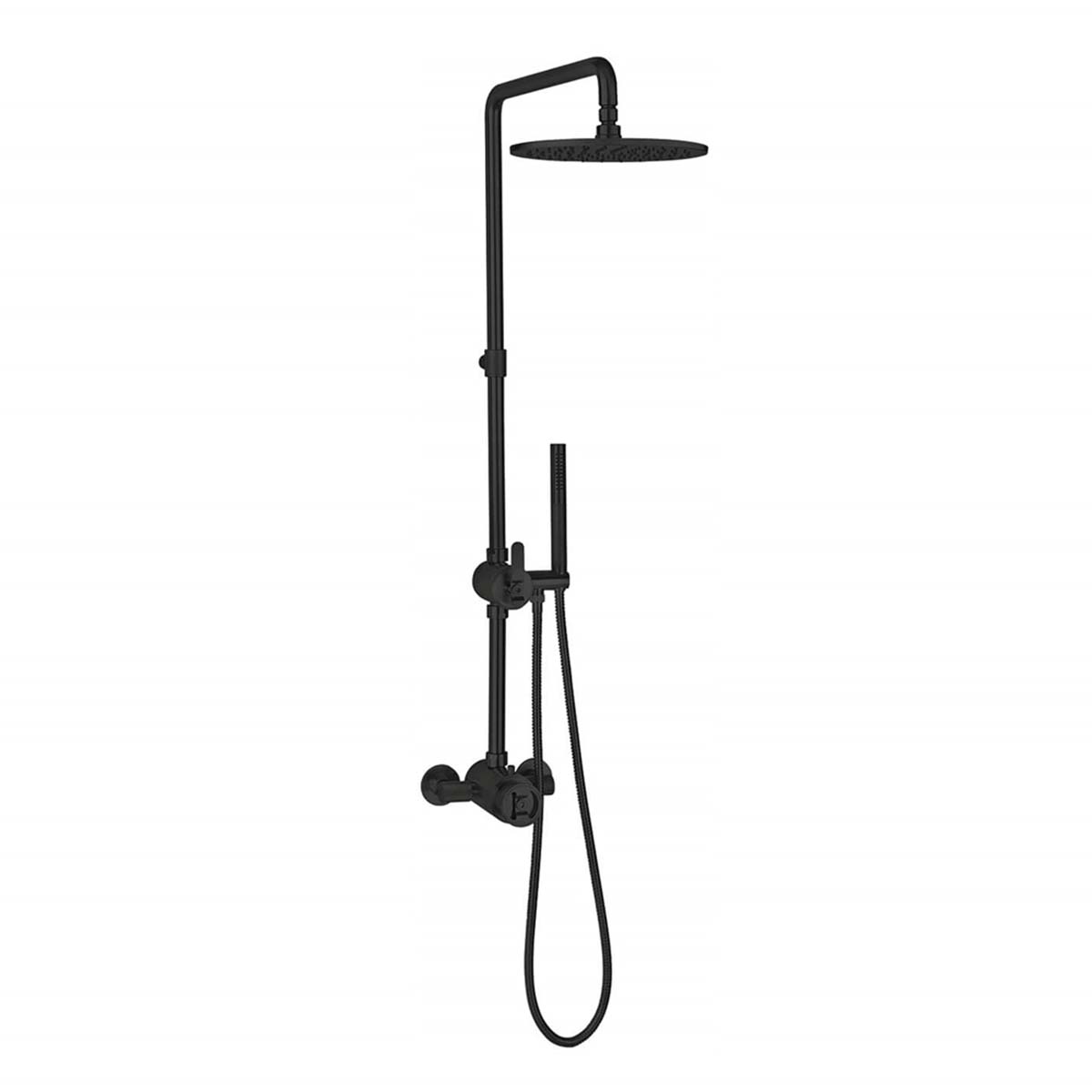 crosswater union thermostatic multifunction shower kit matt black