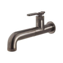 crosswater union wall mounted basin mixer tap with lever handle brushed black chrome