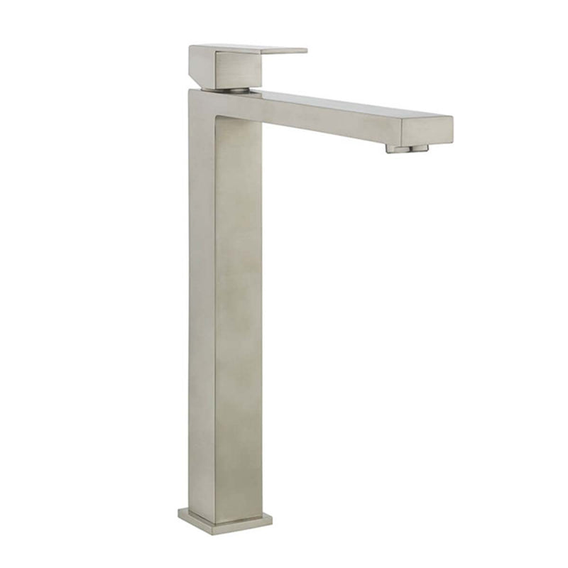 crosswater verge tall basin mixer tap brushed stainless steel effect