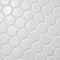 Deluxe Flower Hexagon Mosaic Porcelain Tile White Matte