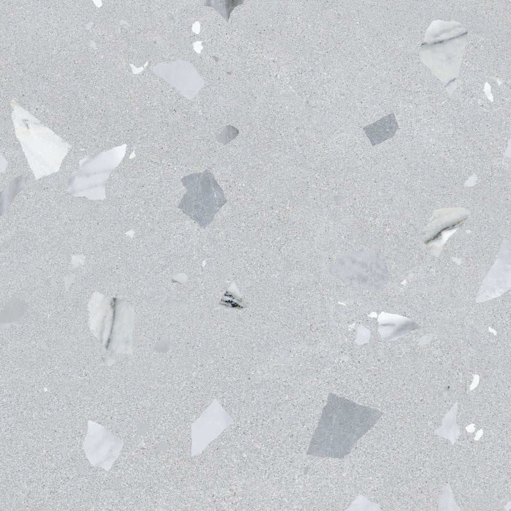 Arcana Ribe-R Gris Terrazzo Stone Effect Porcelain Tile 80x80cm
