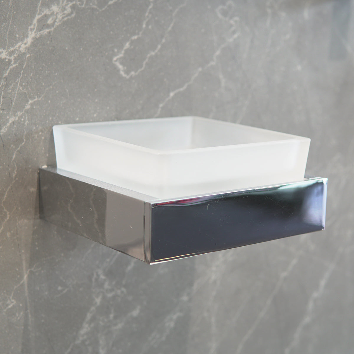 Enzo Frosted Glass Soap Dish