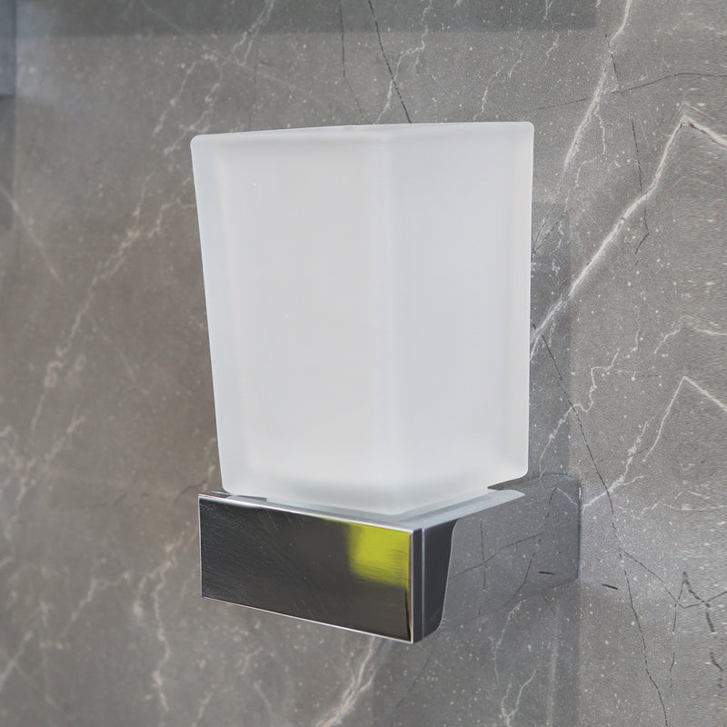Enzo Frosted Glass Tumbler Holder