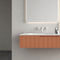 Fiora Synergy Designer Single Drawer Wall Hung Vanity Unit with White Top & Built-In Single Basin