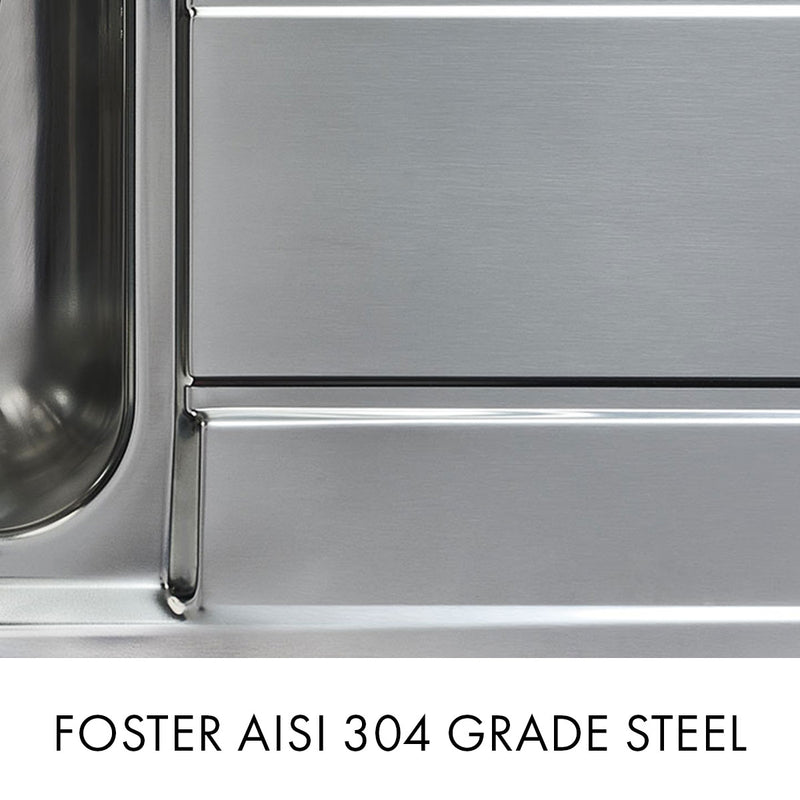 Foster S1000 Kitchen Sink - 240x340mm - Brushed Stainless Steel