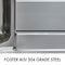 Foster S3000 Double Bowl Kitchen Sink with Draining Board - 1160x500mm - Brushed Stainless Steel
