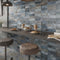FS Raku Blue Decor Wall Tile 20x40cm Matte Lifestyle