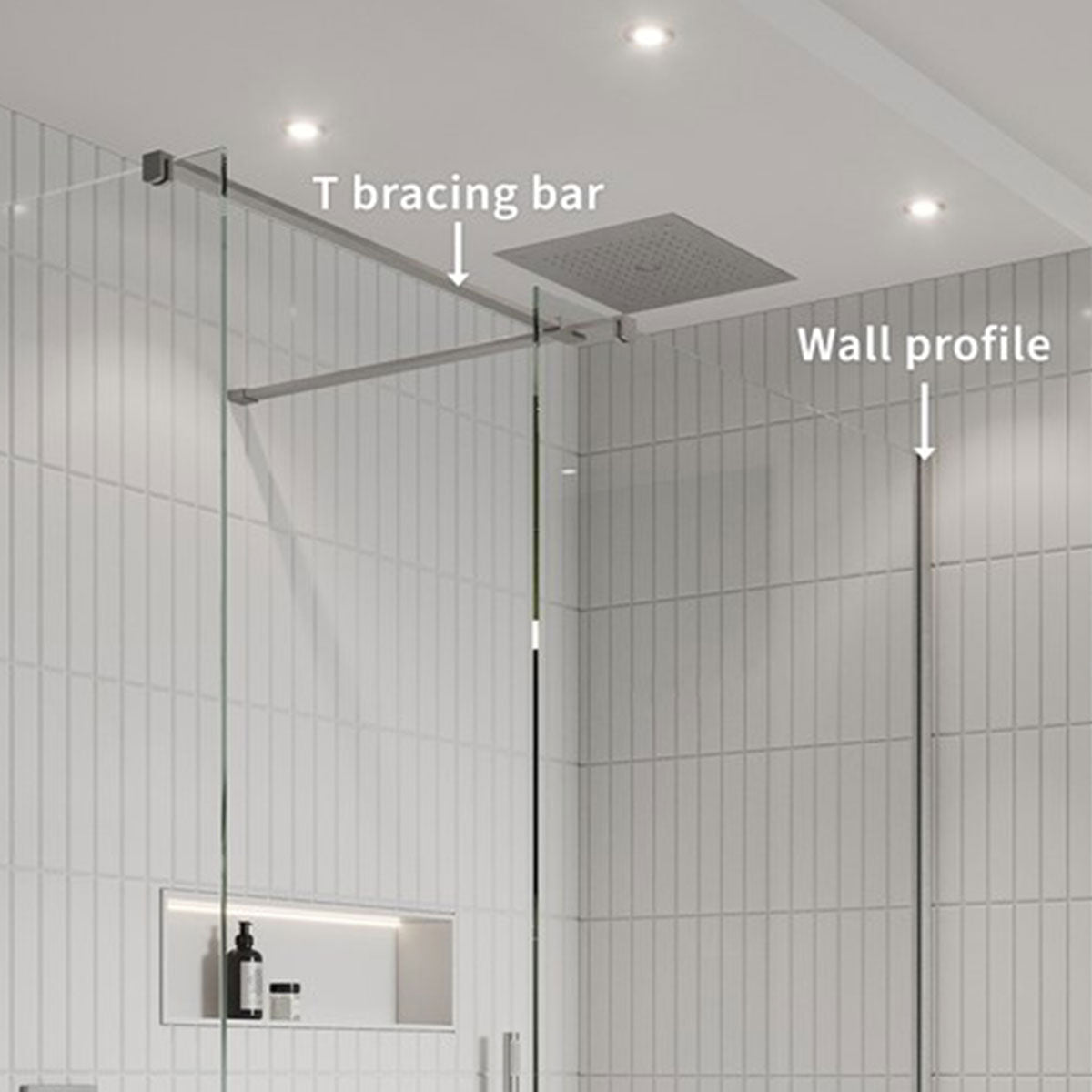 Crosswater GALLERY 10 Wetroom Shower Screen