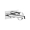 gessi anello wall mounted basin mixer with backplate chrome