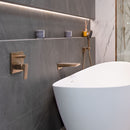 Hansgrohe Metropol Single Lever Bath Mixer with Spout and Rainfinity Shower Handset - Brushed Bronze