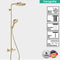 Hansgrohe PowderRain 240 Showerpipe With Thermostatic Shower Mixer gold