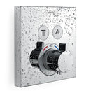 Hansgrohe Square Thermostatic Shower Valve With Rainfinity 250 Overhead & Baton Hand Shower