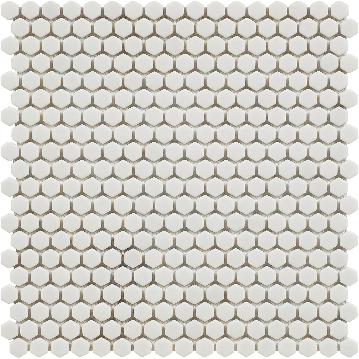 Calm White Matt Hexagon Mosaic Tile Sheet 29 x 29cm