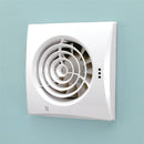 HiB Hush Square Bathroom Ventilation Fan With Timer