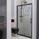 iFOUR Framed Sliding Shower Door black