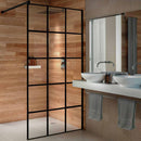 i8 Black Patterned Wetroom Shower Screen