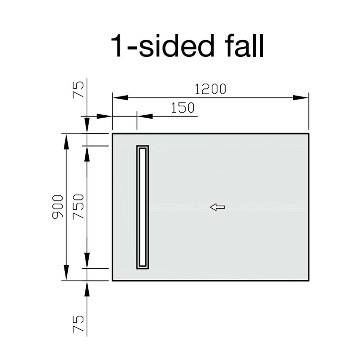 Jackoboard Aqua Line Easy Shower Tray Board For Linear Drain Deluxe