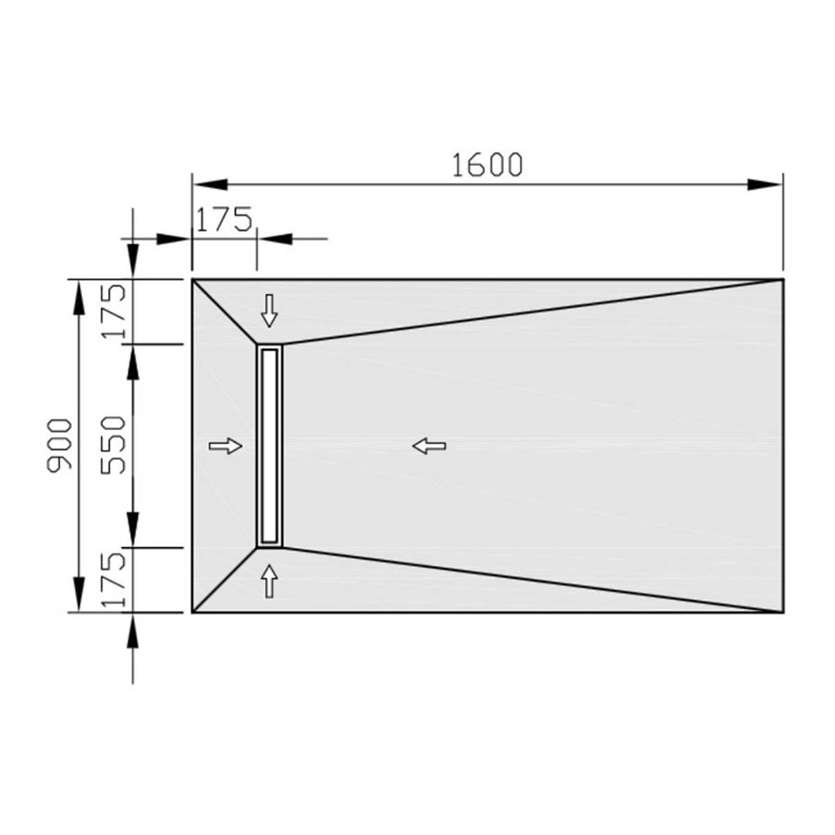 Jackoboard Aqua Line Easy Shower Tray Board For Linear Drain Deluxe