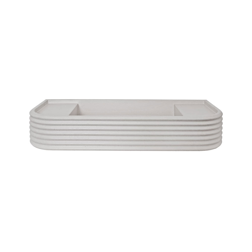 Kast Iva Curved Wall-Hung Concrete Basin With Shelf Surface