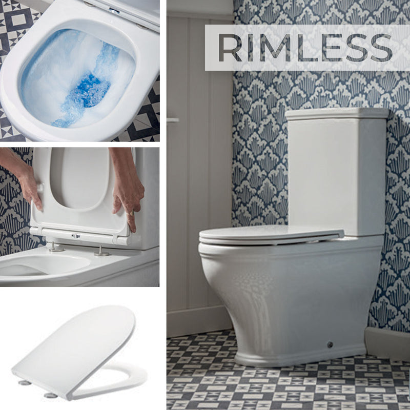 Lansdown Rimless Close Coupled Short Projection Toilet Suite