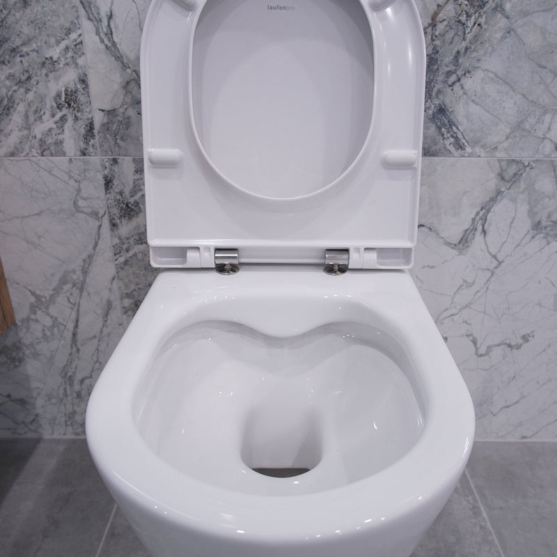 Laufen Pro Rimless Wall Hung WC Pan With Slim Soft Close Toilet Seat