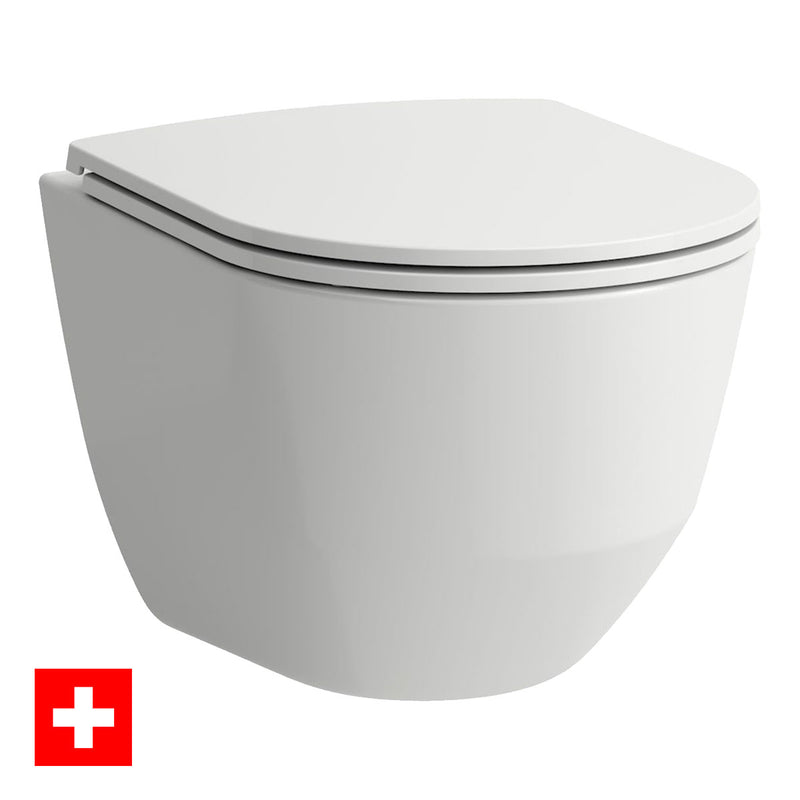 Laufen Pro Rimless Wall Hung WC Pan With Slim Soft Close Toilet Seat