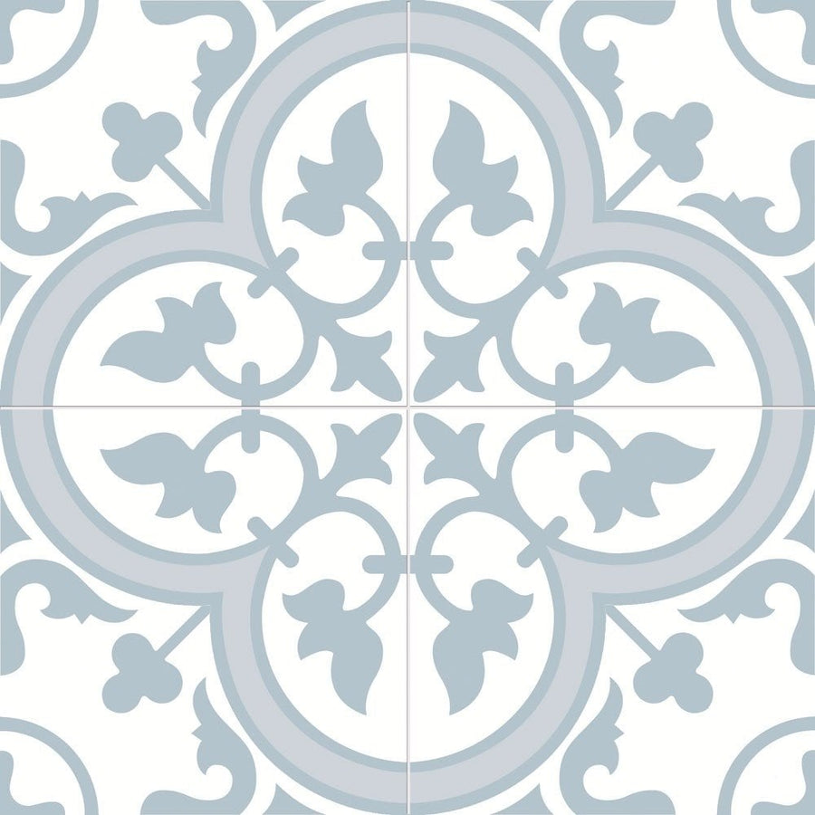 Rectangular Powder Blue Tile Ledbury Powder Blue Porcelain Tile 45x45cm Matt | Deluxe Bathrooms