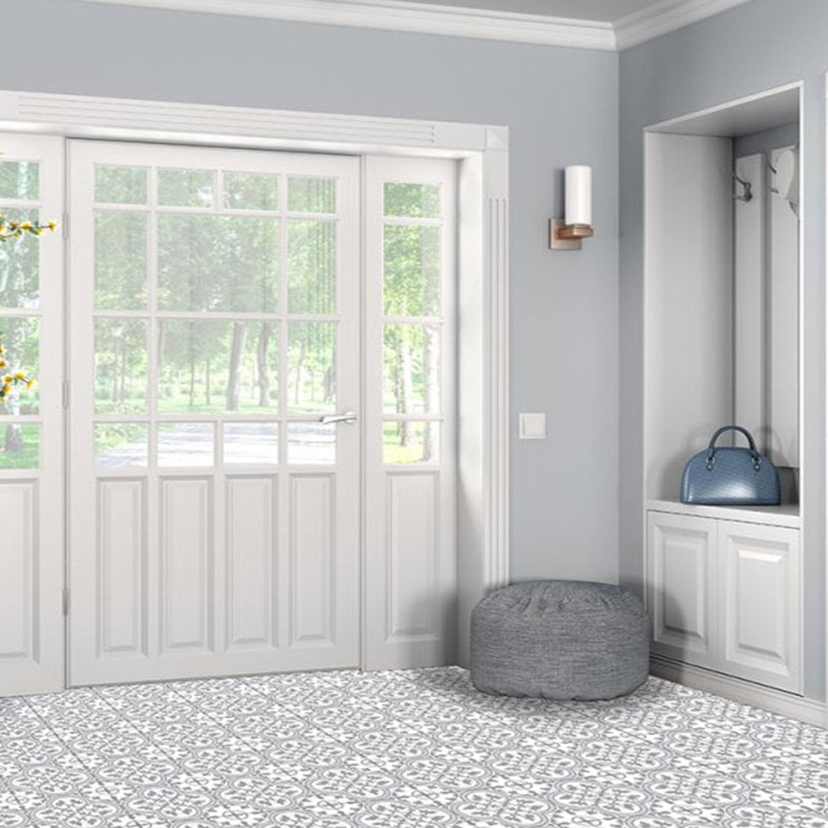 Ledbury Slate Grey Wall & Floor Porcelain Tile 45 x 45cm