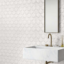 Look White Diamond Tile 33x100cm Lifestyle