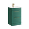 Miami 500mm Floorstanding 2-Drawer Vanity Unit With Basin - Forest Green