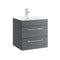 Miami 500mm Wall Hung 2-Drawer Vanity Unit With Basin Lead Grey