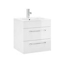 Miami 500mm Wall Hung 2-Drawer Vanity Unit With Basin - White