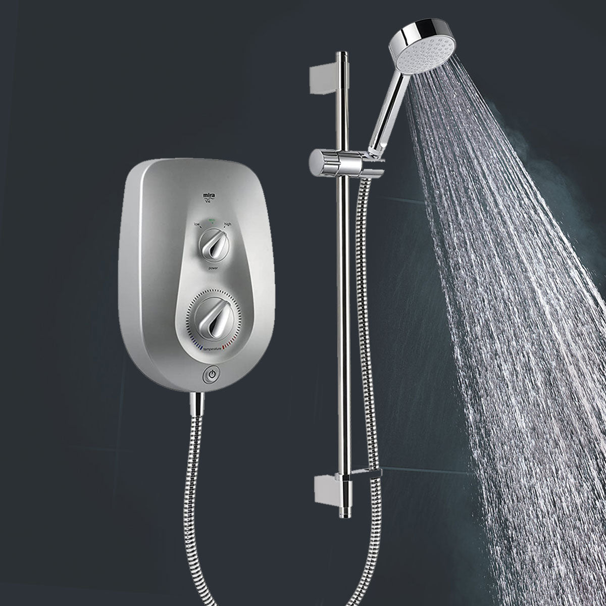 Power Shower with Integrated Booster Pump
