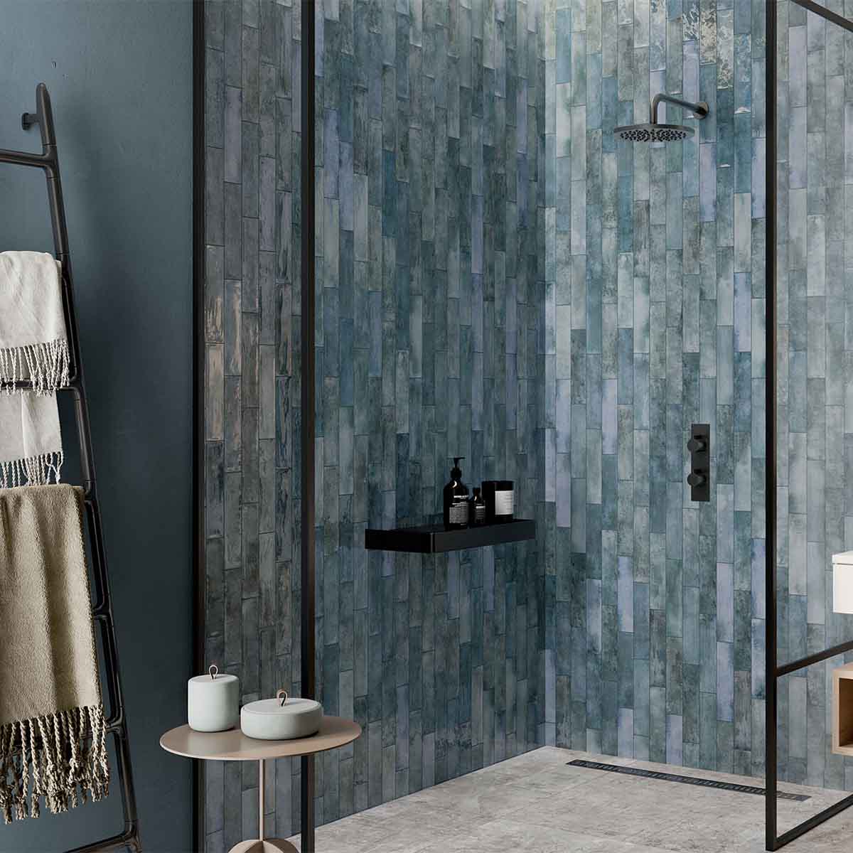 colorado denim ceramic wall tile 6x25cm gloss collage deluxe bathrooms ireland