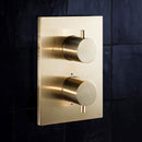 Crosswater MPRO Dual Outlet Concealed Thermo Shower Valve With Shower Handset Kit & Fixed Showerhead