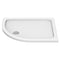 Deluxe Low Profile White Offset Quadrant Shower Tray With Waste