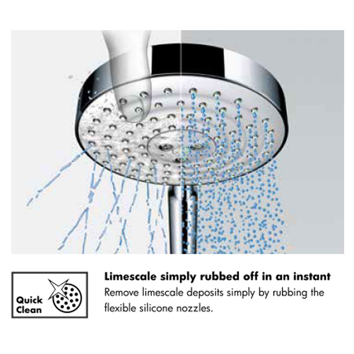 Hansgrohe Square Thermostatic Shower Valve With Rainfinity 250 Overhead & Hand Shower Slide Rail Kit