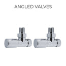 angled rad valves chrome
