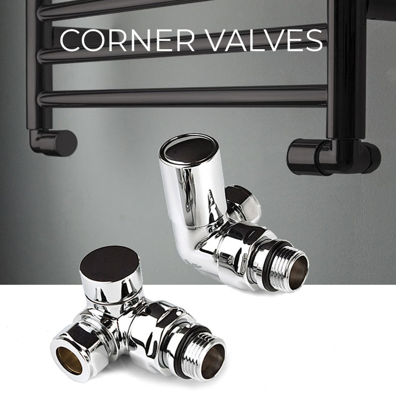 corner rad valves chrome