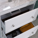 Shelbourne 650 Floorstanding 2-Drawer Marble Top Vanity Unit with Basin - Matt White
