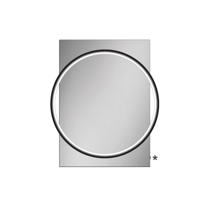 HiB Solas LED Illuminated Black Frame Mirror With Demister Pad