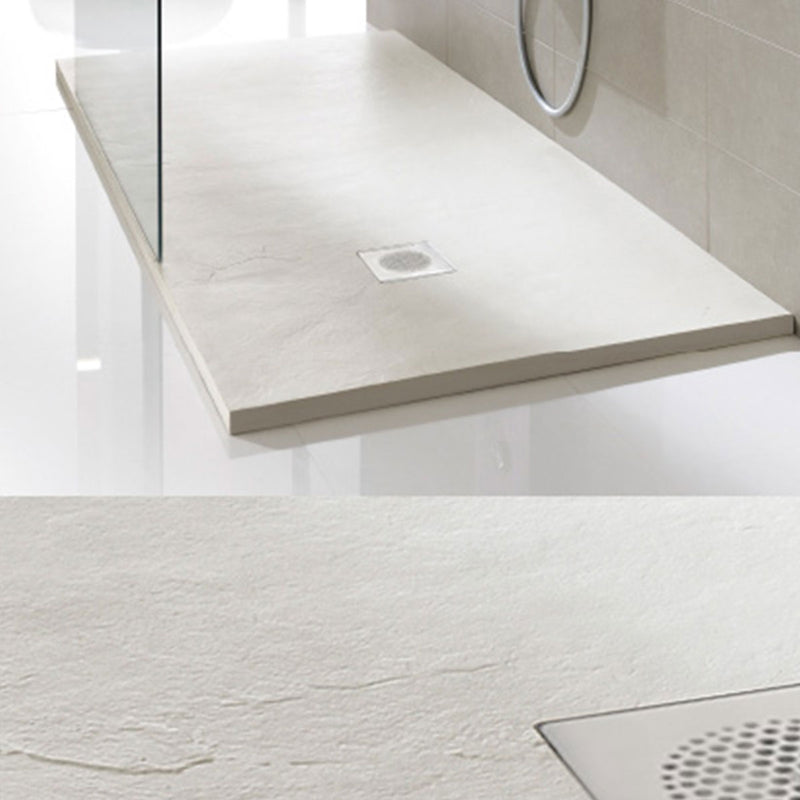 Milano Rasa - White Slate Effect Shower Tray - Choice of Size and Riser Kit