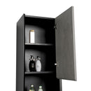 Sydney Wall Hung Tall Storage Cabinet - Black and Concrete