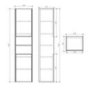 Sydney Wall Hung Tall Storage Cabinet dimensions