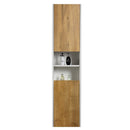 Sydney Wall Hung Tall Storage Cabinet - White and Oak