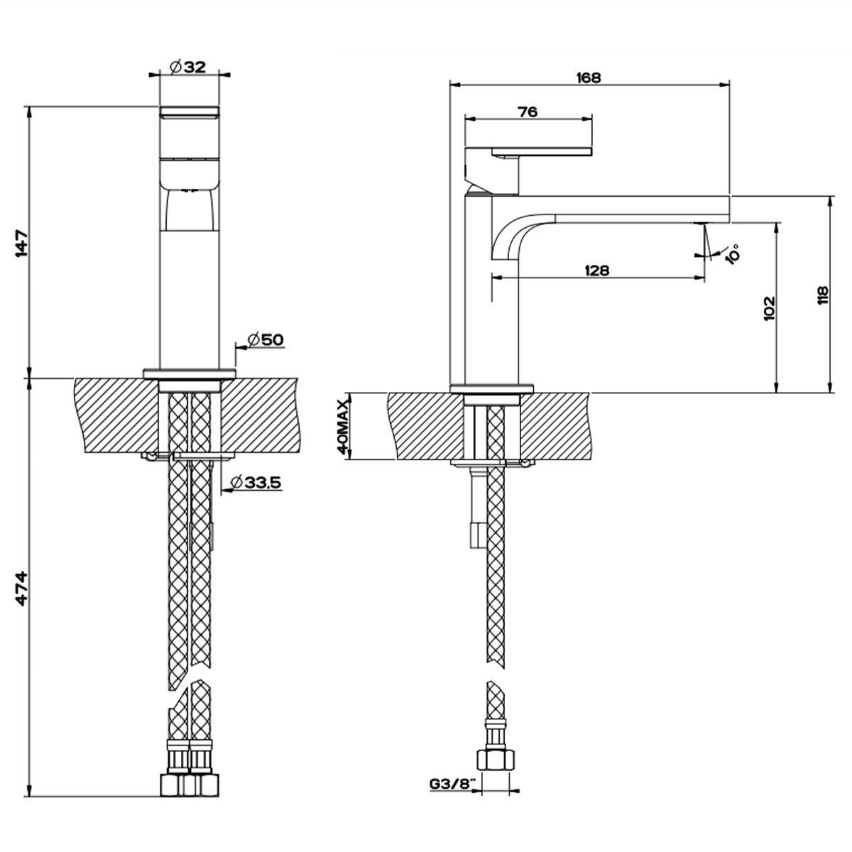 Basin Mixer Diagram